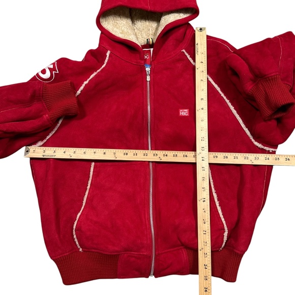 HBC Hudsons Bay 2006 Olympics Team Canada Shearling Sherpa Suede Jacket Mens XL - Picture 13 of 13